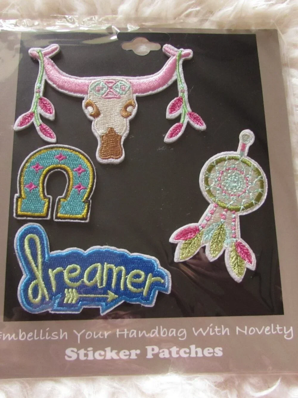 Novelty Embroidered Sticker Patch Longhorn Dreamcatcher Dreamer